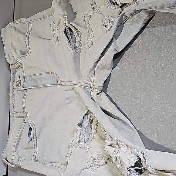 American Eagle super stretch size 10 distressed style high rise jeggings - Picture 5 of 8